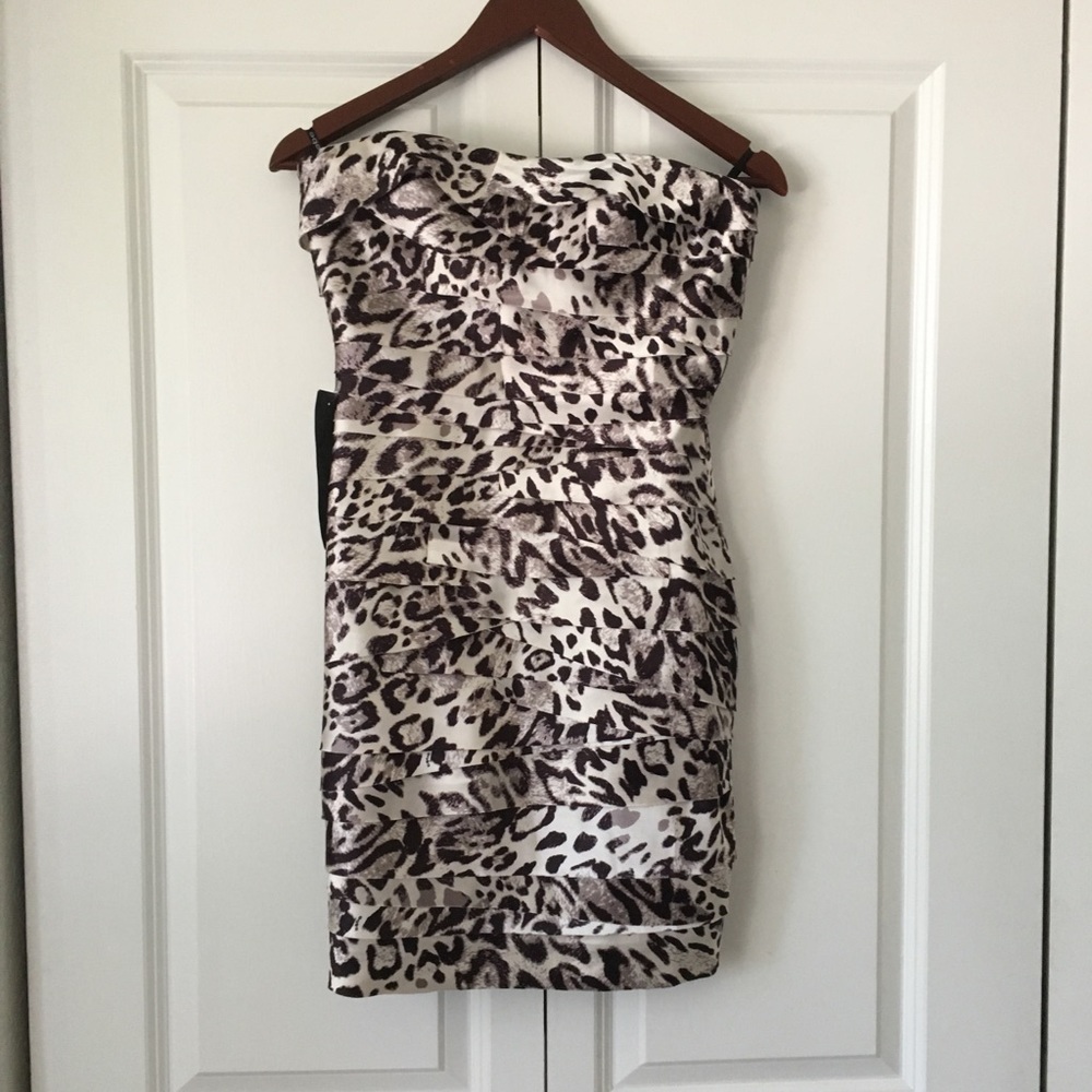 White and black dress